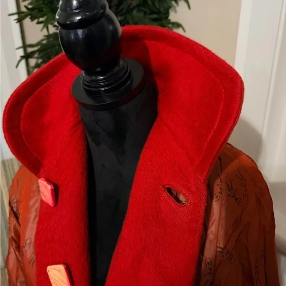Vintage Elegant Red mohair? Women's Coat - Picture 10 of 15